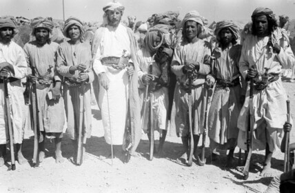saudi arabesque - bedouin weapons old photo