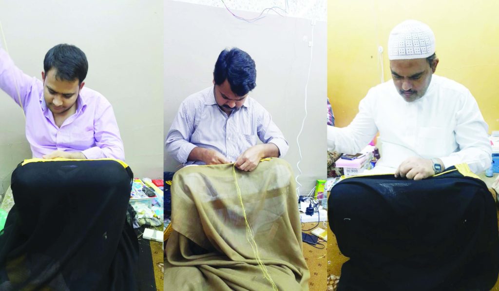 saudi arabesque - bisht hand sewing 2