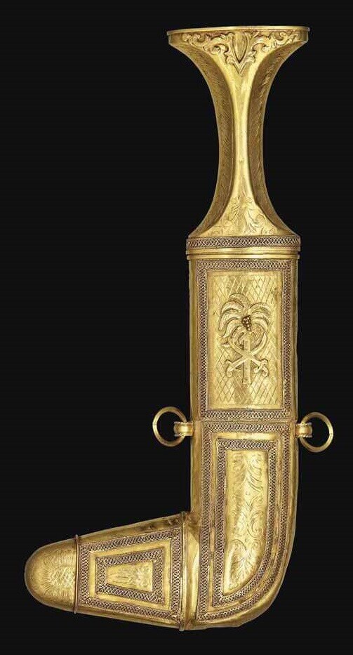 saudi arabesque - saudi gold plated janbiyah vintage