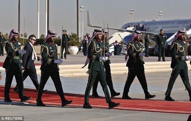 saudi arabesque - saudi national guard with swords