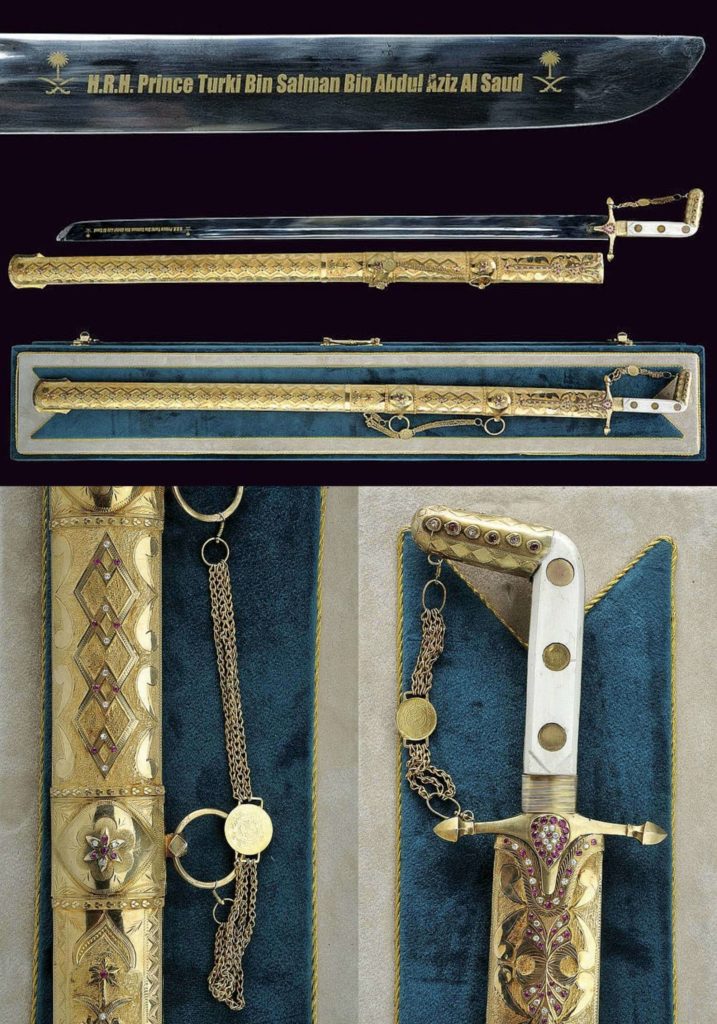 saudi arabesque - saudi vintage gold saif sword
