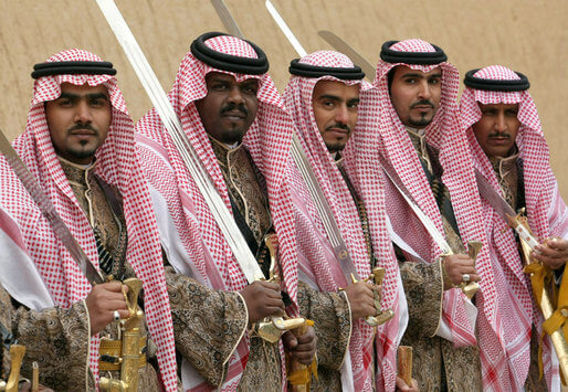saudi arabesque - traditional sword dance men najd