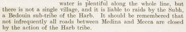saudi arabesque - harb tribe quote from handbook of arabia