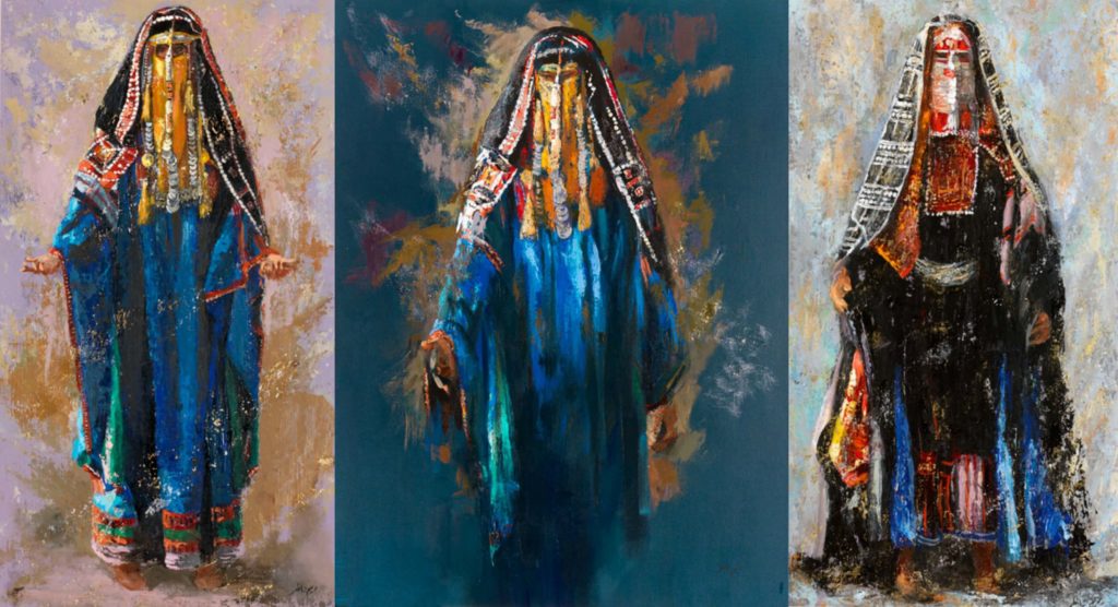 saudi arabesque - harb tribe women paintings