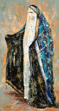 saudi arabesque - mecca hijaz dress painting