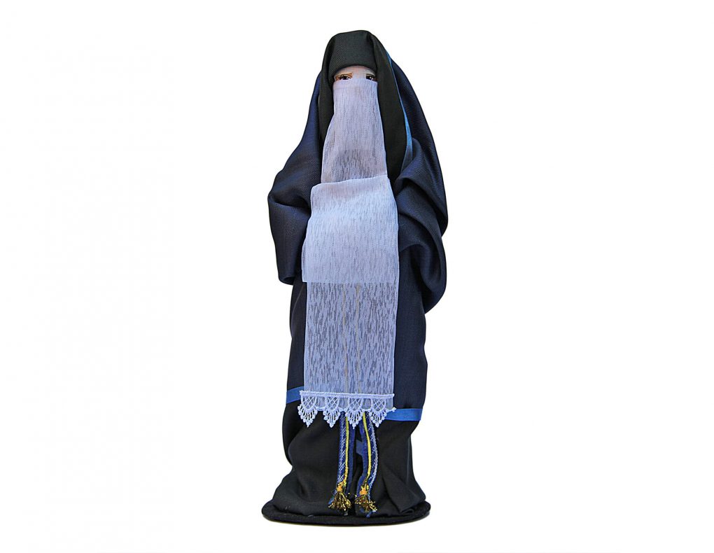 Porcelain Souvenir Doll in Traditional Urban Women’s Dress of Hejaz front