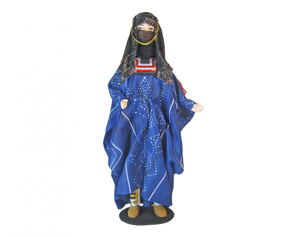 Porcelain Souvenir Doll in Traditional Women’s Dress of the Hudhayl Tribe front